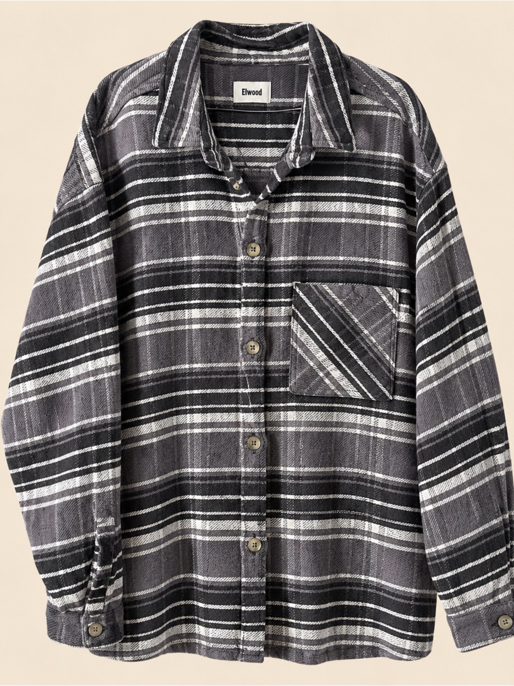 Indie Sleeze Elwood Heavy Weight Flannel Button  Down L